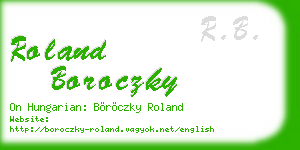 roland boroczky business card